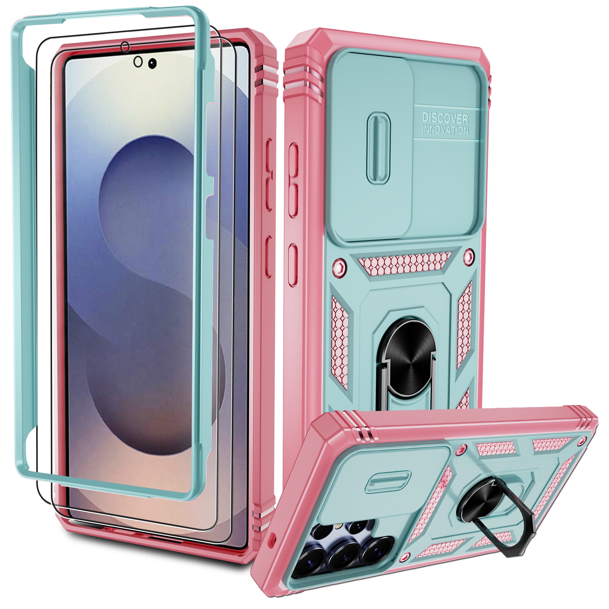 Pilaru Hülle für Samsung Galaxy S25 Ultra 5G,Kameraschutz Handyhülle mit 2 Stück Schutzfolie,Militär Stoßfest Schutzhülle Outdoor Kratzfest Handy Hüllen für Samsung S 25 Ultra