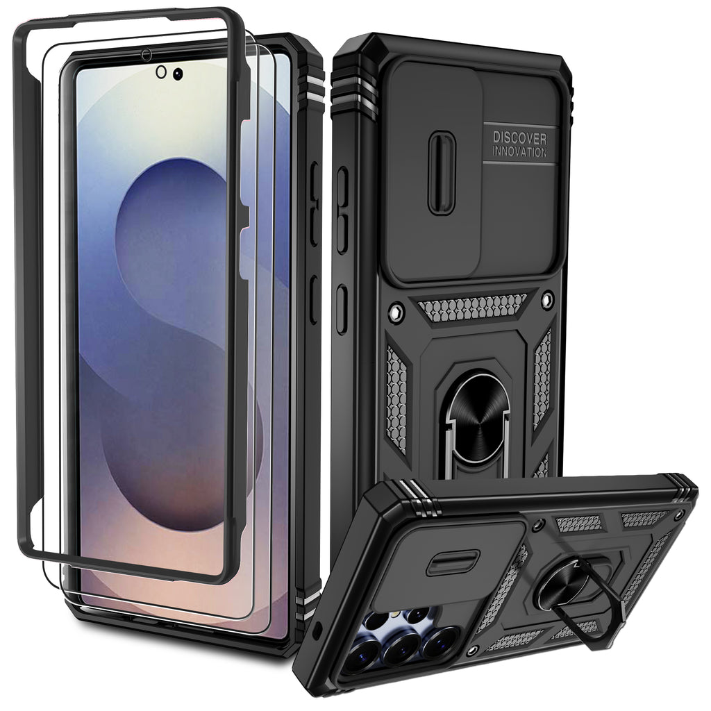 Pilaru Hülle für Samsung Galaxy S25 Ultra 5G,Kameraschutz Handyhülle mit 2 Stück Schutzfolie,Militär Stoßfest Schutzhülle Outdoor Kratzfest Handy Hüllen für Samsung S 25 Ultra