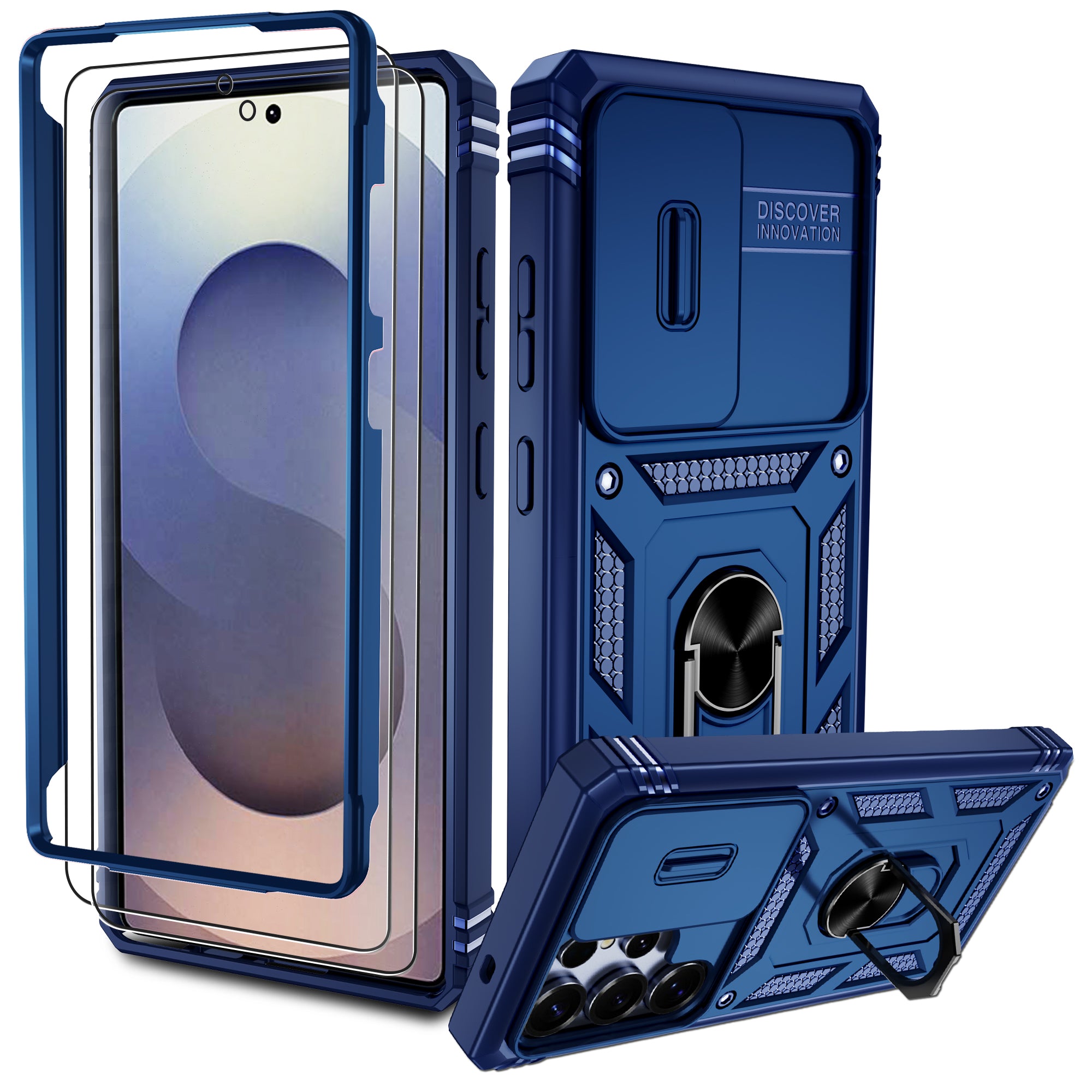 Pilaru Hülle für Samsung Galaxy S25 Ultra 5G,Kameraschutz Handyhülle mit 2 Stück Schutzfolie,Militär Stoßfest Schutzhülle Outdoor Kratzfest Handy Hüllen für Samsung S 25 Ultra