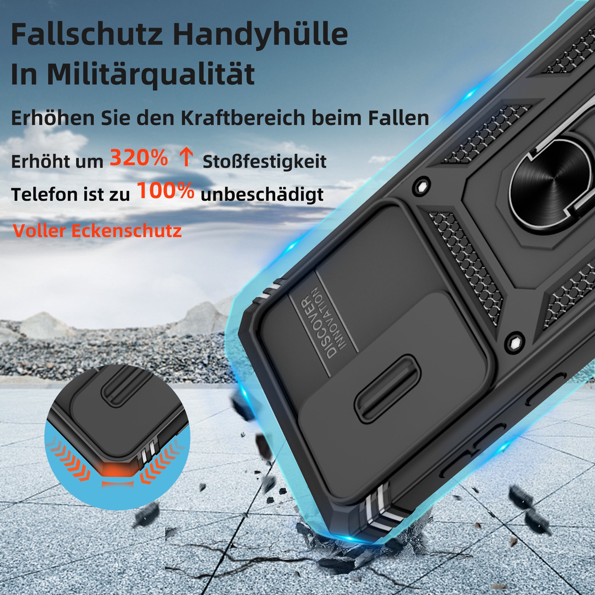 Pilaru Hülle für Samsung Galaxy S25 Ultra 5G,Kameraschutz Handyhülle mit 2 Stück Schutzfolie,Militär Stoßfest Schutzhülle Outdoor Kratzfest Handy Hüllen für Samsung S 25 Ultra